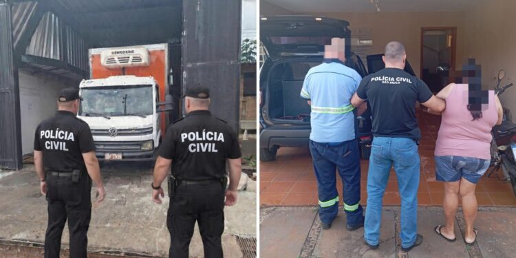 Polícia Civil prende casal após empresa denunciar prejuízo mensal de R$ 200 mil com desvio de carga de frios